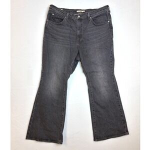 NEW Levis Premium 70s High Flare Jeans Black Washed Denim Plus 18W High Rise